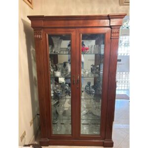 Teak Wood Glass Display Cabinet-SoUnique.PK