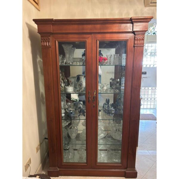 Teak Wood Glass Display Cabinet-SoUnique.PK