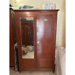 Vintage Teak Armoire with Mirror Door Panel-SoUnique.PK