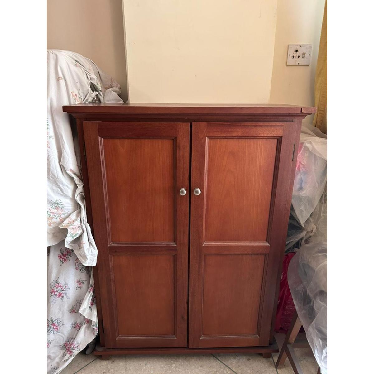 Compact Teak Wood Shoe Cabinet-SoUnique.PK