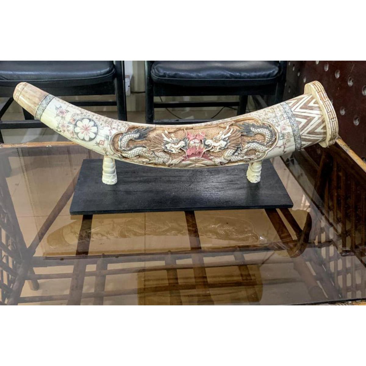 Antique Chinese Carved Tusk-SoUnique.PK