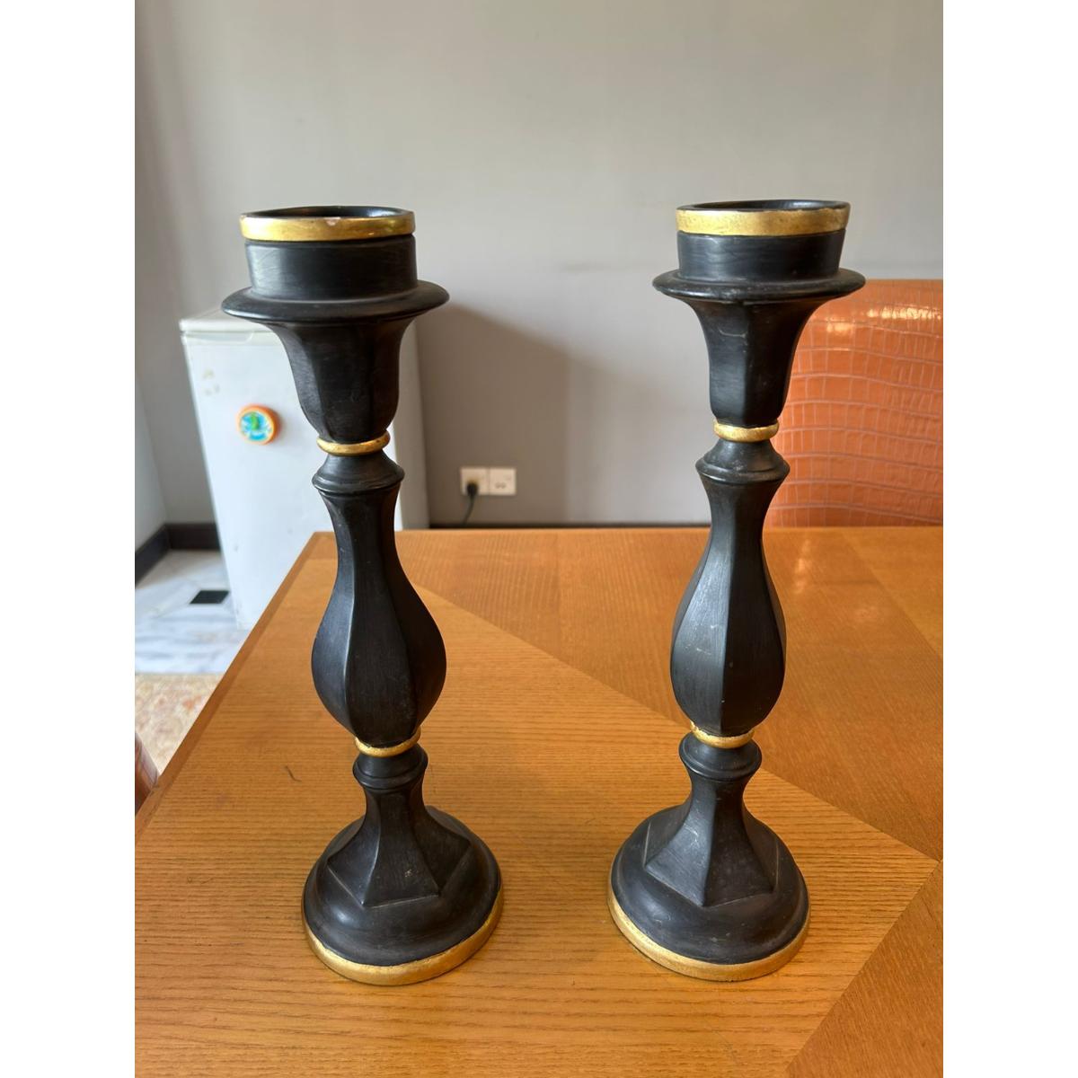 Wooden Candelabra Pair - SoUnique.PK