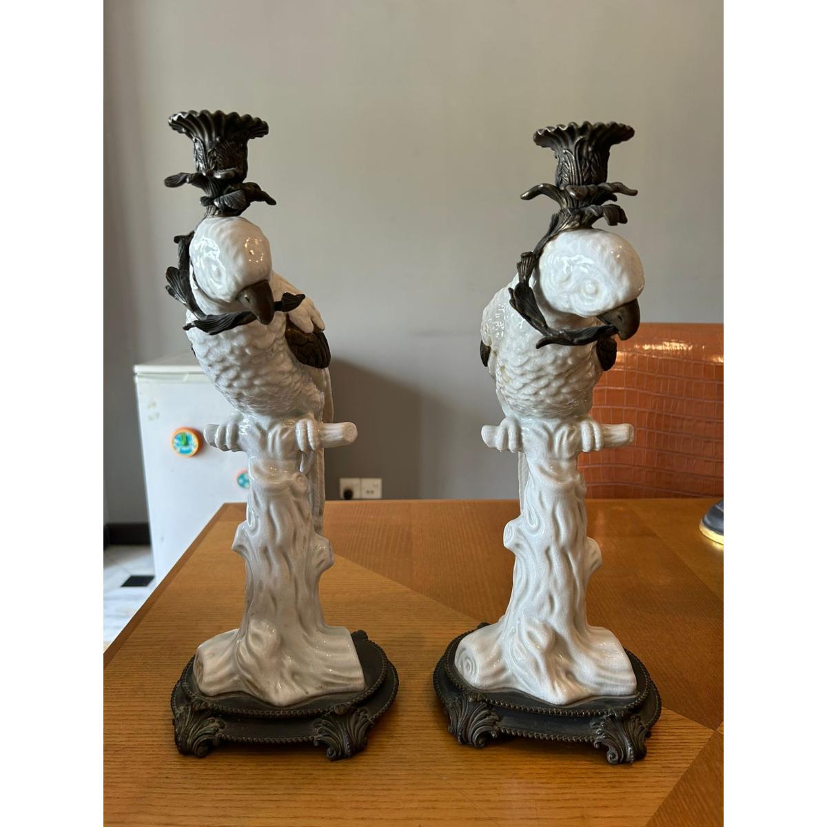 Bird Design Candle Holders (Pair)-SoUnique.PK