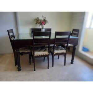 6 Seater Sheesham Wood Dining Table-SoUnique.PK