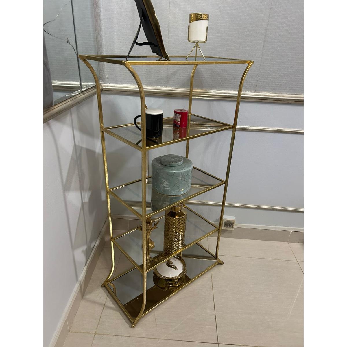 Gold & Glass Display Shelf - SoUnique.PK
