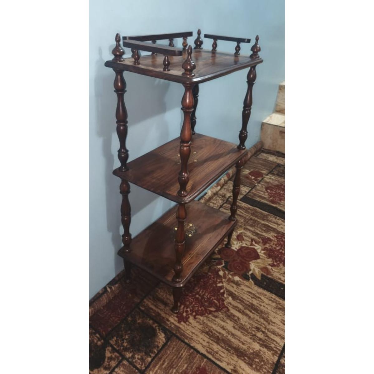 Vintage Rosewood Small Bookcase with Brass Inlay - SoUnique.PK