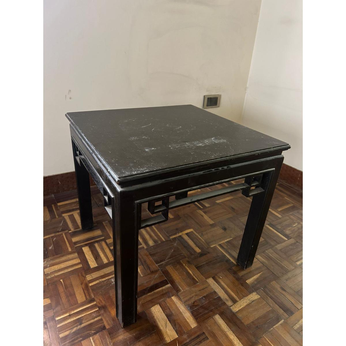 Asian Square Accent Table – Black Finish - SoUnique.PK