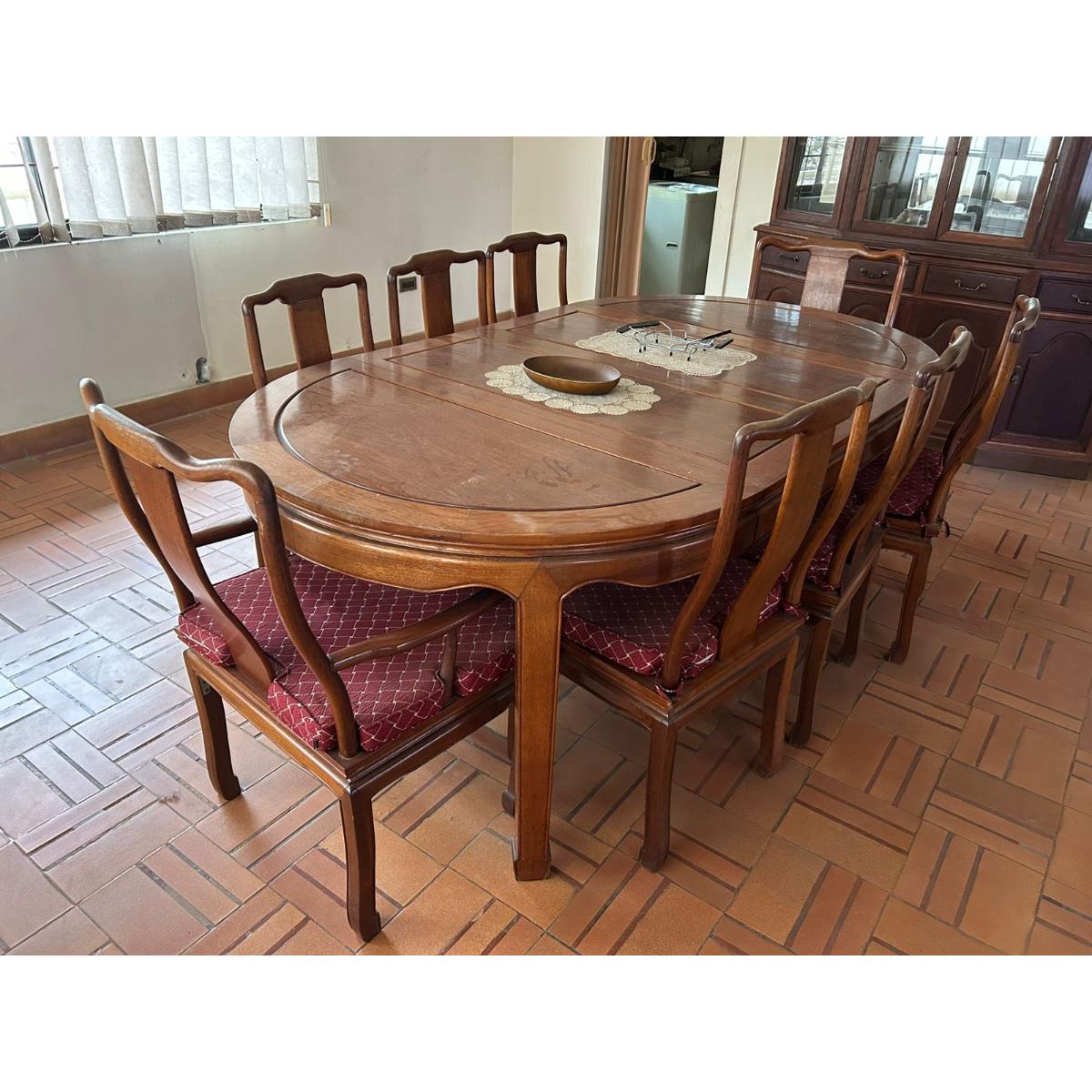 Malaysian 8-Seat Chinese Rosewood Dining Table - SoUnique.PK