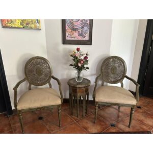 Pair of Wicker Back Armchairs-SoUnique.PK