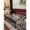 Carved Sheesham Coffee Table with Glass Top-SoUnique.PK