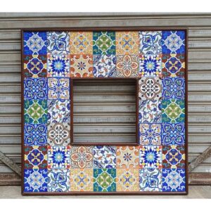 Handcrafted Tile Mirror Frame-SoUnique.PK