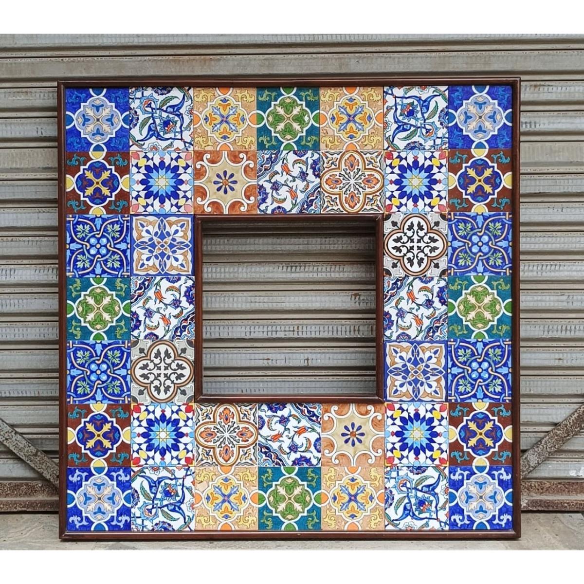 Handcrafted Tile Mirror Frame-SoUnique.PK