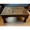 Ethnic Coffee Table with Glass Top-SoUnique.PK