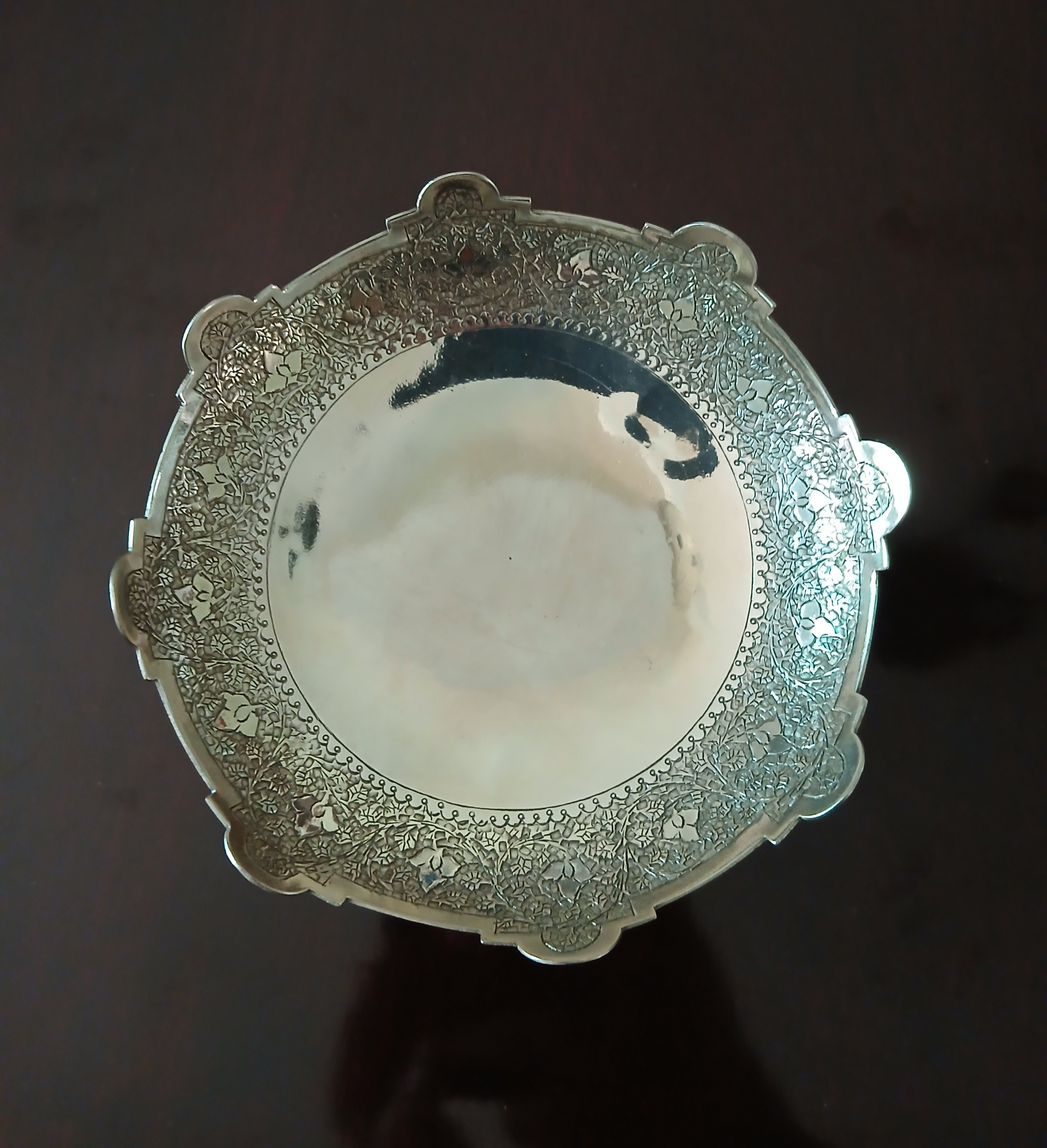 Real Silver Vintage Nut Bowl - SoUnique.PK