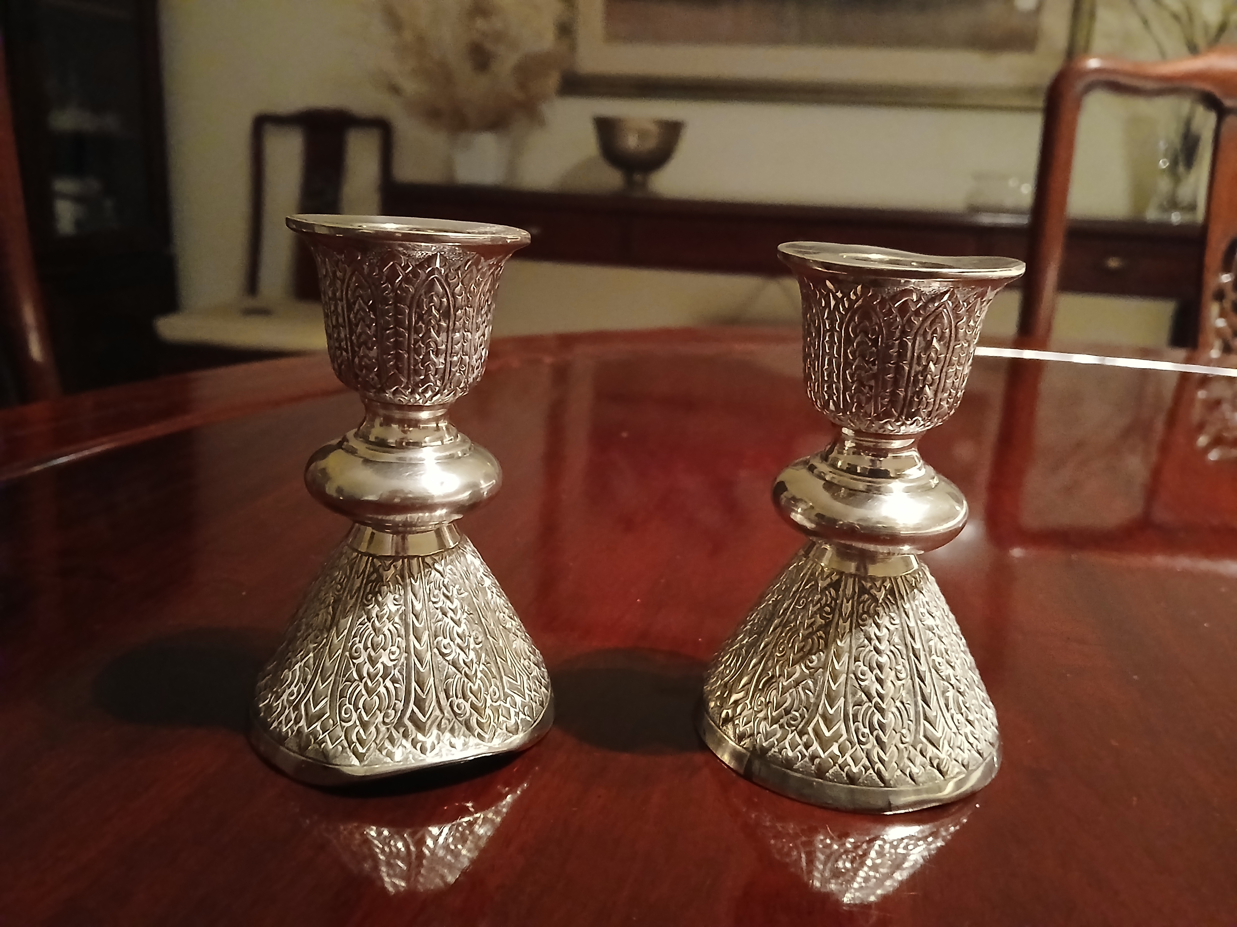 Real Silver Antique Candlesticks - SoUnique.PK