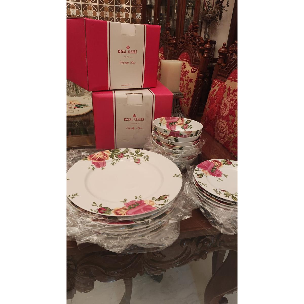 Vintage Royal Albert “Country Rose” Dinner Set - SoUnique.PK