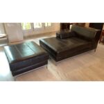 IKEA Leather Sofa with Ottoman-SoUnique.PK
