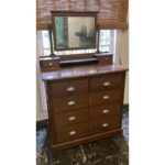 Antique Teak Wood Dresser with Mirror-SoUnique.PK