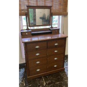 Antique Teak Wood Dresser with Mirror-SoUnique.PK