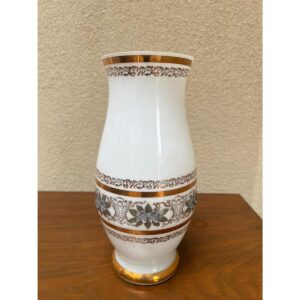 Porcelain Vase & Bowl with Gold Scrollwork-SoUnique.PK