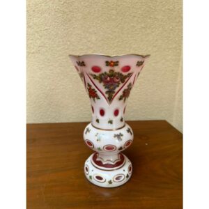 Victorian Bohemian Glass Vase-SoUnique.PK