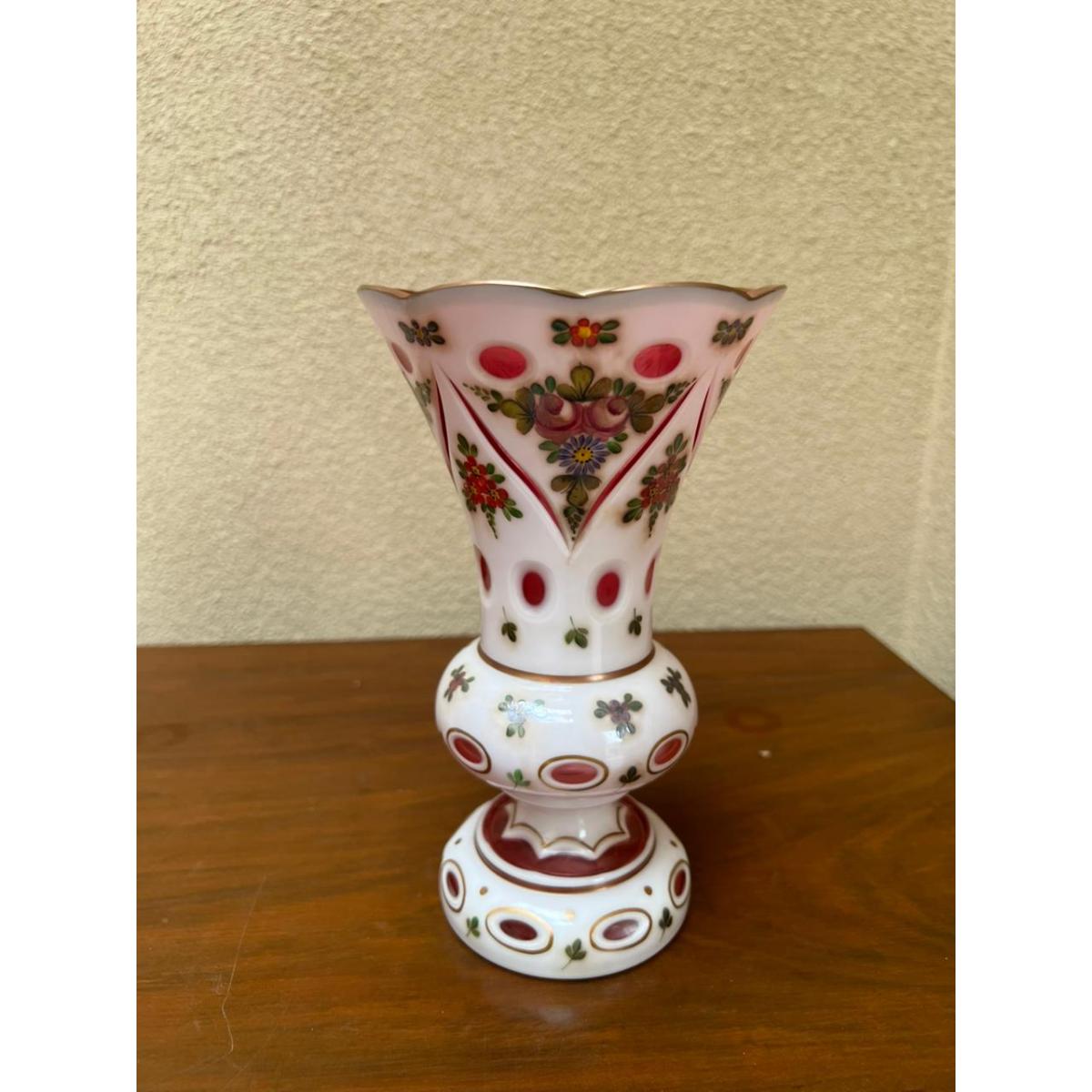 Victorian Bohemian Glass Vase-SoUnique.PK