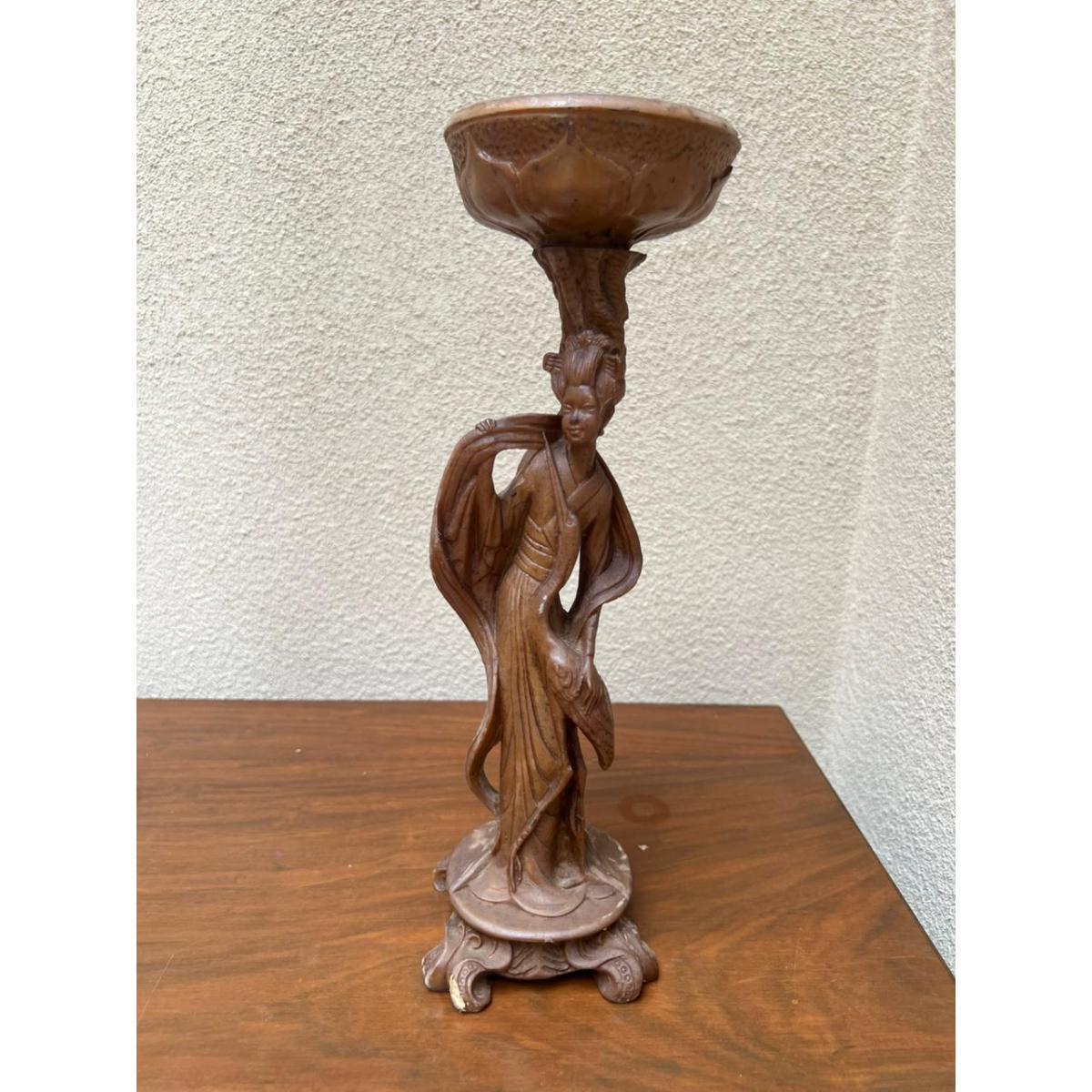 Asian Carved Figure Candle Holder-SoUnique.PK