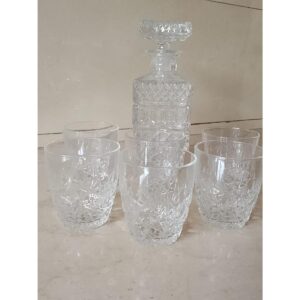 Crystal Decanter Set with 6 Glasses-SoUnique.PK