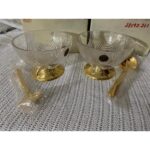 6 Crystal Dessert Bowls with Spoons-SoUnique.PK
