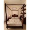 Queen Four-Poster Bed in Sheesham Wood-SoUnique.PK
