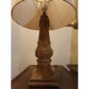 Carved Table Lamp with Fabric Shade-SoUnique.PK
