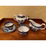 Vintage Blue & White Porcelain Tea Set for 12-SoUnique.PK