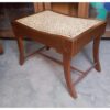 Antique Teak Piano Stool with Rattan Weave Seat - SoUnique.PK
