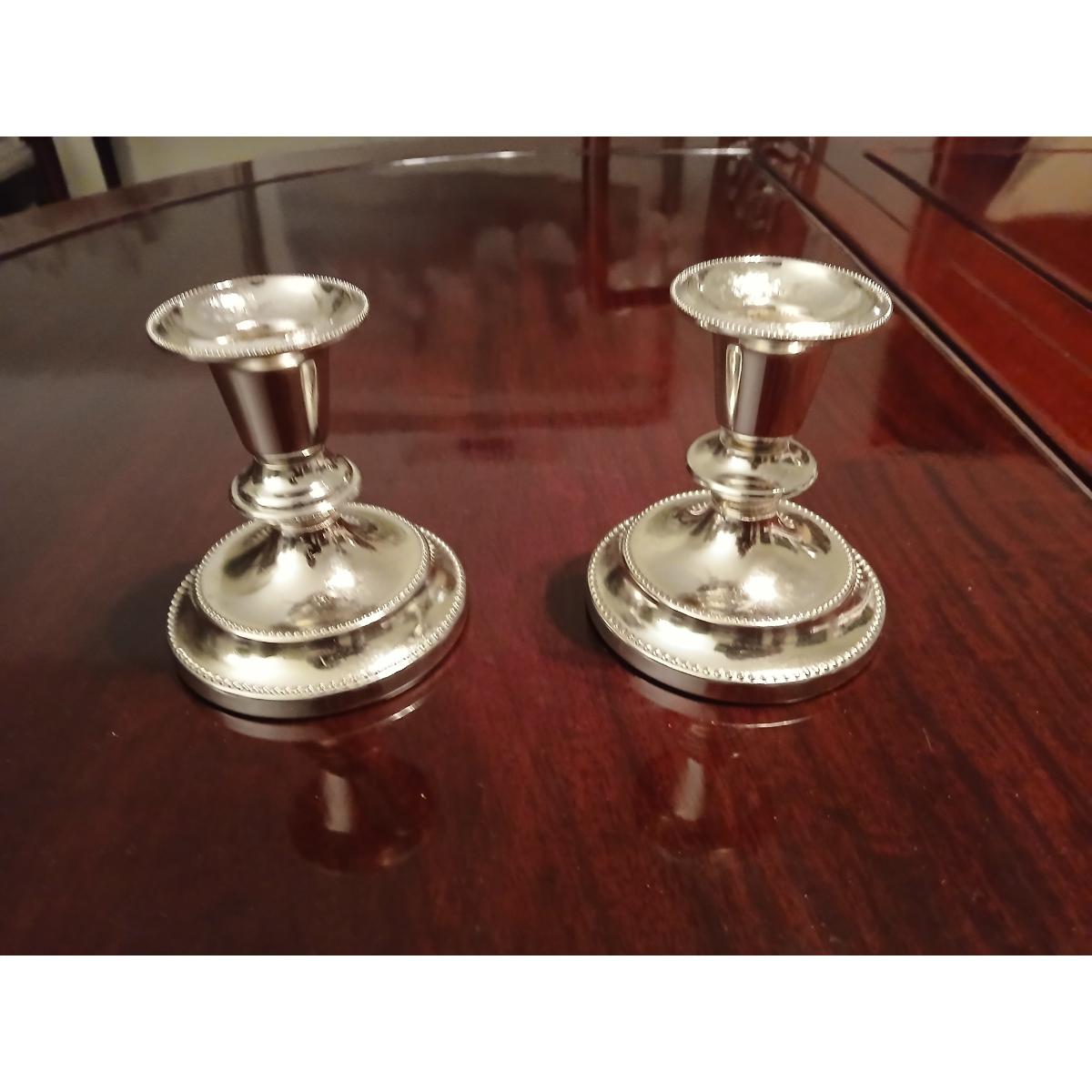 Vintage Silver Plated Candlesticks Pair - SoUnique.PK