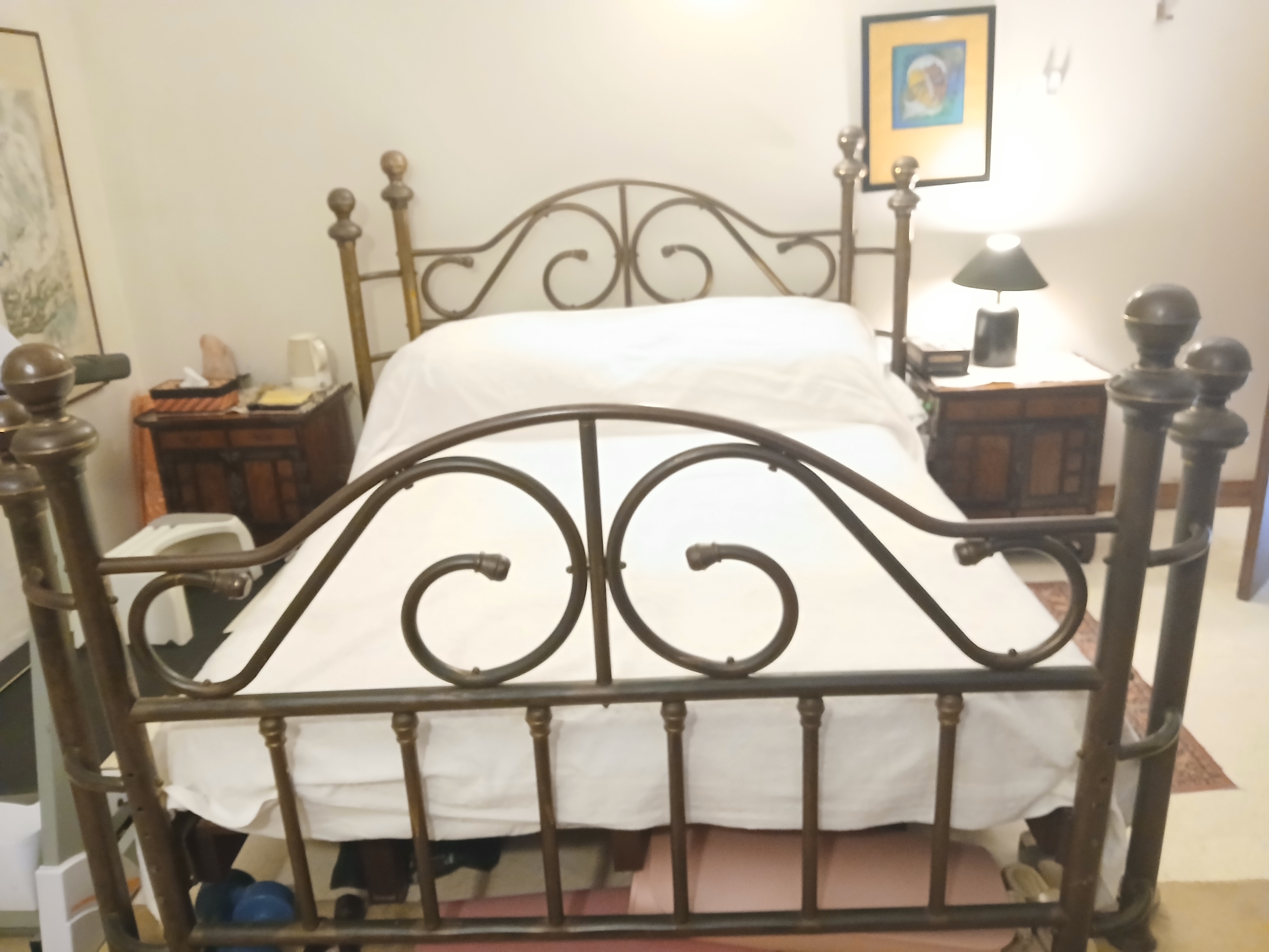 Vintage Solid Brass Queen Size Bed-SoUnique.PK