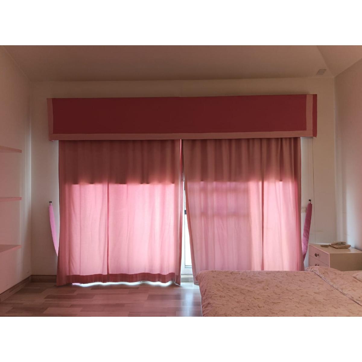 Pink Full-Length Curtains with Matching Pelmet - SoUnique.PK