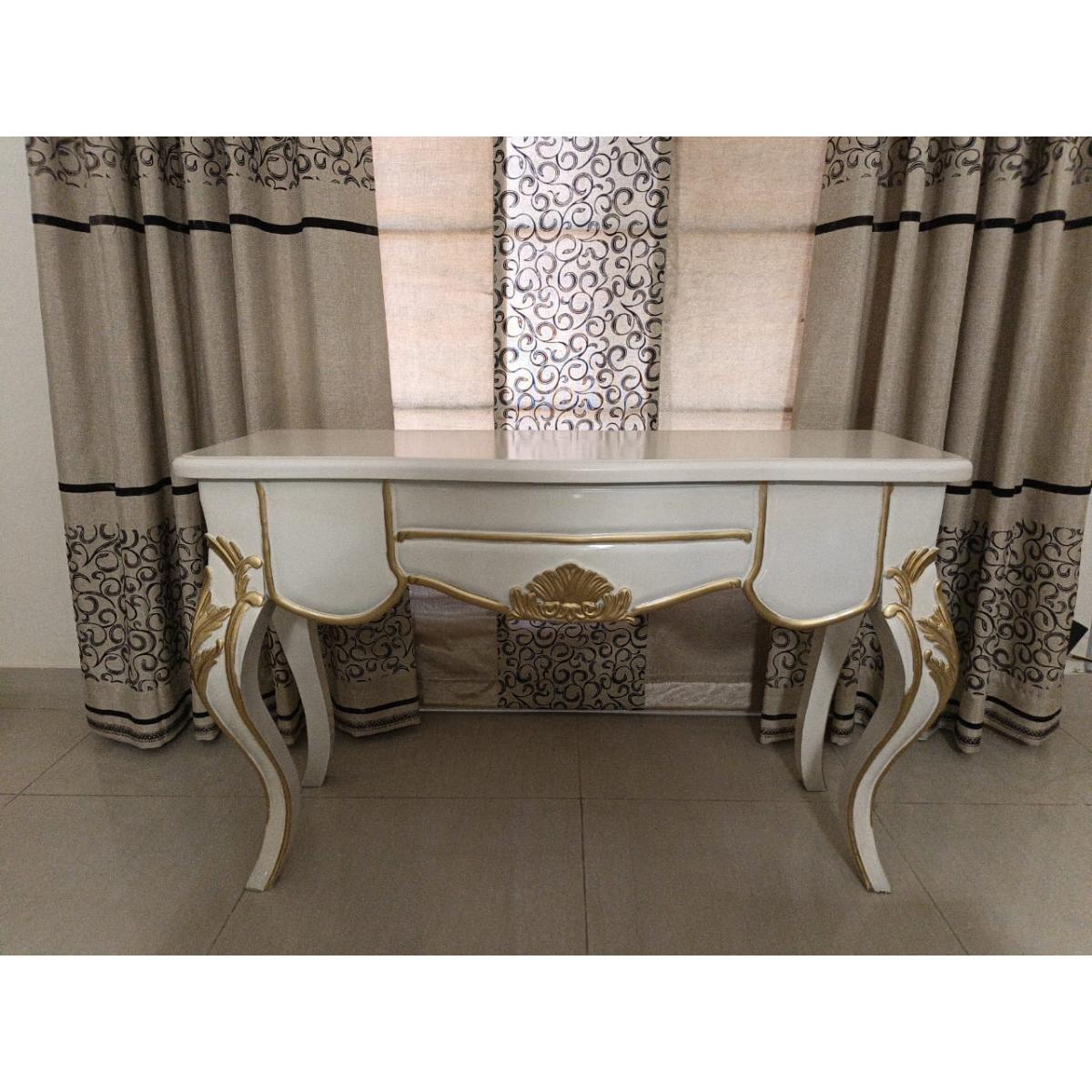 Classic White & Gold Console Table - SoUnique.PK